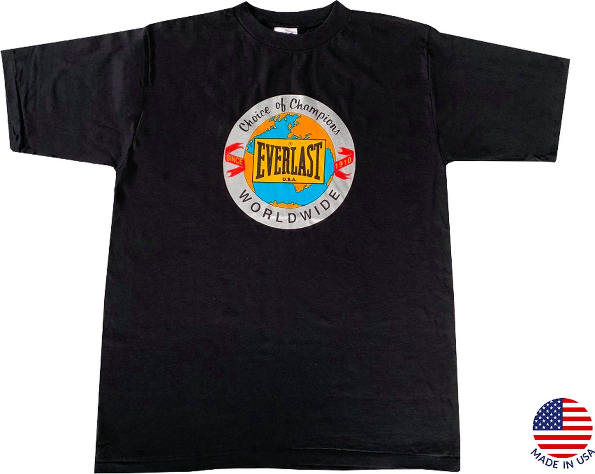 Everlast - Sportshirt Worldwide - Work Out T-shirt - Heren - Zwart - Maat XL