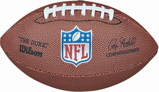 Foto: Wilson american football nfl rugby mini replica wedstrijdbal bruin mini inclusief oppomp naaldnippel