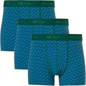 Ten Cate Jongens Cotton Stretch 3-Pack Short Groen/Blauw 98/104
