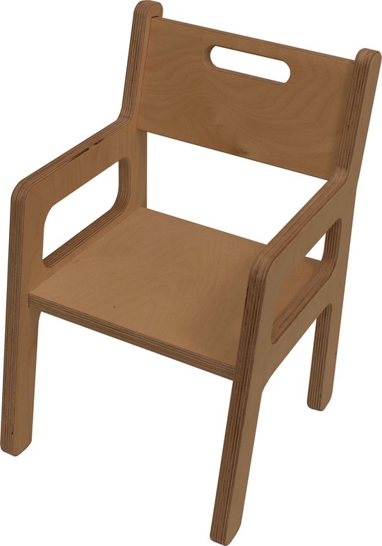 Kinderstoel met leuning - Kinderstoeltje 1-3 jaar - Peuterstoel - Zithoogte  20cm - Van... | bol.com