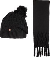 SYT Dames 2-Delig Winter Set | Sjaal - Muts | Klassieke Elegantie-04 (K2380-01)