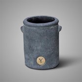 Brynxz - Bloempot aardewerk betonlook - Coulogne M - Majestic Vintage - Ø12 cm - Hoogte 17cm