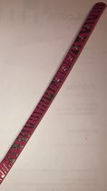 kattenhalsband roze goud tijger print / kattenbandje met kleurig bel 29 cm lang met belletje  / kan worden ingekort - kattenbandje roze tijgerprint