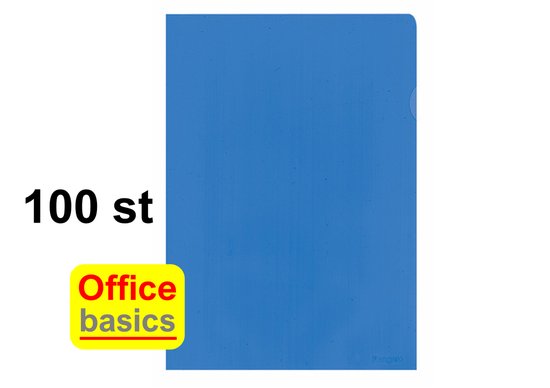 Insteekhoes L-map Office Basics - PP - 100 stuks - blauw