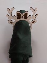 Servetring rendier - hout - kerst - Christmas - tafeldecoratie