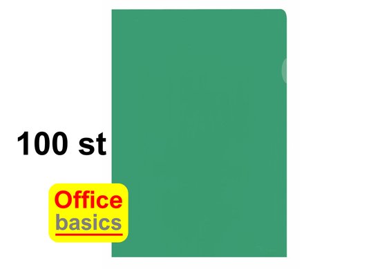 Foto: Insteekhoes l map office basics pp 100 stuks groen