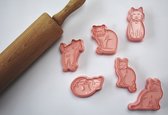 Katten uitstekers - koekvormpjes - katten uitsteekvorm - 6 stuks