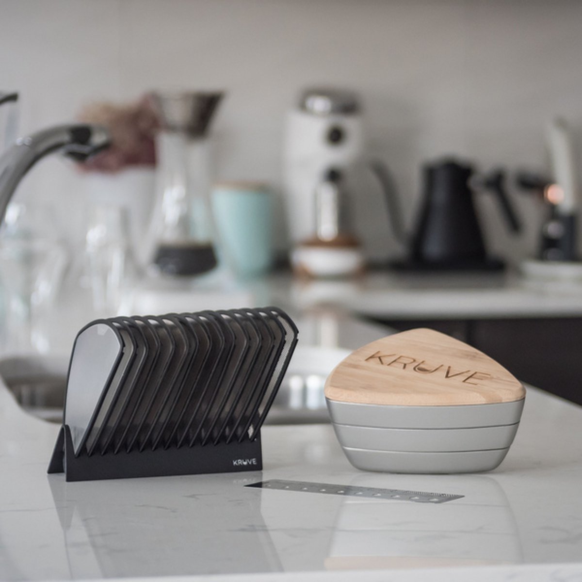 Kruve Coffee Sifter Plus Grind Silver bol