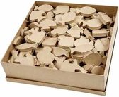 Vissen, Papier Mache, H: 8 cm, dikte 12 mm, 162 stuk/ 1 doos