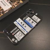 Japan trein-/tramkaartje TPU transparant iPhone hoesje- iPhone 12promax - Shockproof Case