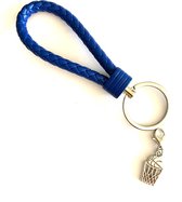 Sleutelhanger - Donker Blauw - Basketbal - Basket - Sport - Hanger - Leer - Kleur - Sportsieraad - Sieraad - Sportsieraden - Sieraden - Team - Teamkado