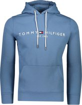 Tommy Hilfiger Sweater Blauw Aansluitend - Maat XL - Heren - Herfst/Winter Collectie - Katoen;Polyester