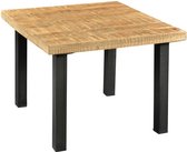 Salontafel 140x70x45 cm mangohout en metaal