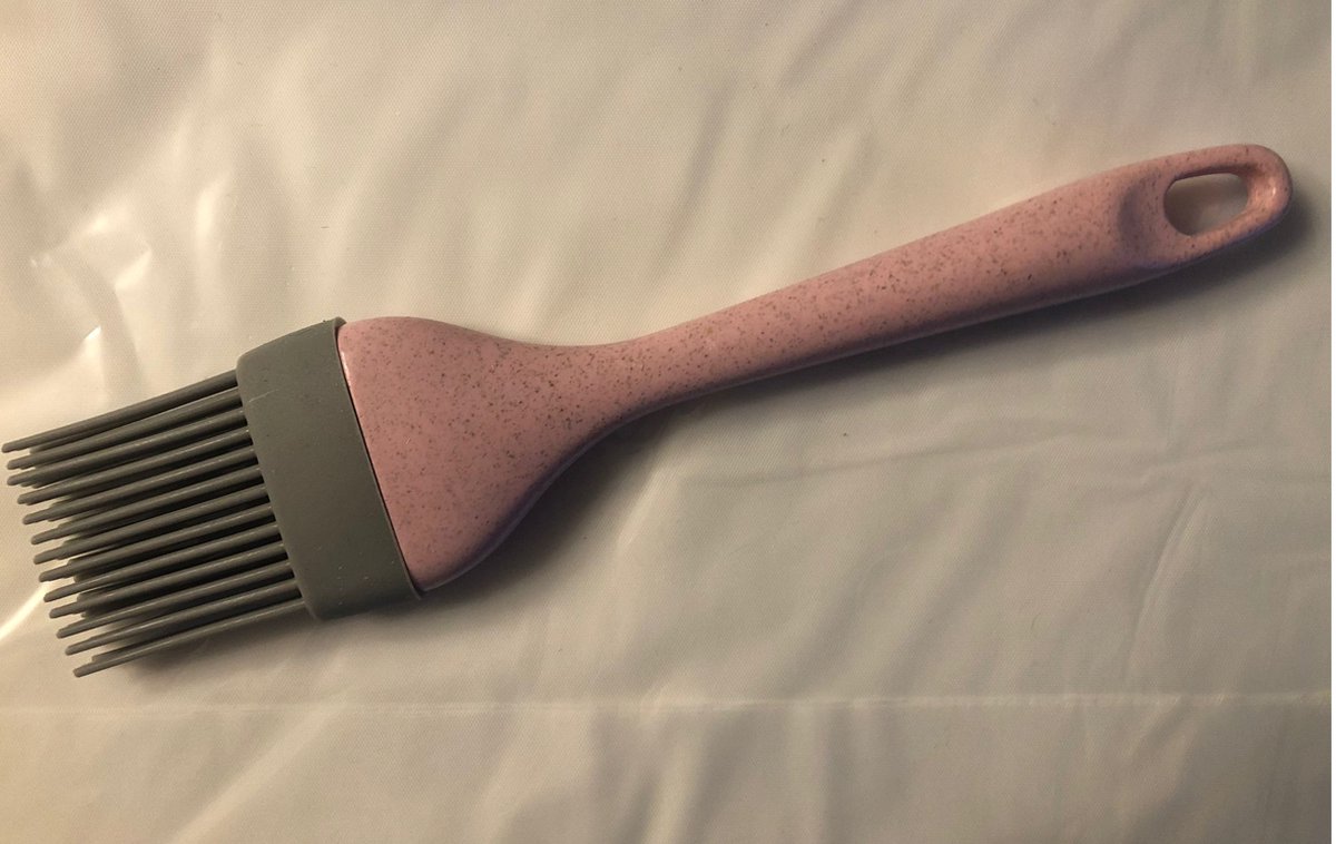Bakkwast - Siliconen - roze grijs 21.5 cm lang