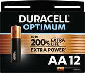 Duracell Optimum Alkaline AA batterijen - 12 stuks