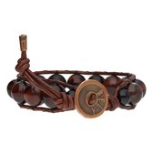 Heren armband classic B12 - Red Tiger eye (Bulls Eye) en Koper