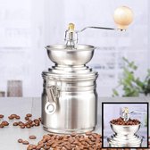 Decopatent® Handmatige koffiemolen - Koffie Bonenmaler met verstelbare standen - Handkoffiemolen van sterk RVS - Koffiemaler met schijven