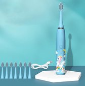 CoolHome Sonic Unicorn - Elektrische Tandenborstel geschikt voor Peuters en Kinderen - Kindertandenborstel -  Licht blauw