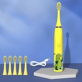 CoolHome Sonic Draakje- Kindertandenborstel - Elektrische tandenborstel geschikt voor peuters en kinderen - Geel