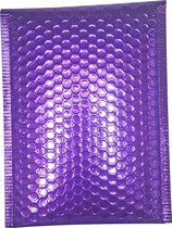 50 pièces enveloppes à coussin d'air violet métallique (Taille externe) - A5- 180x230mm - Enveloppe à bulles - Bande autocollante