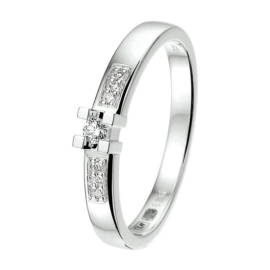 Witgoud Palladium Ring diamant 0.08ct H SI 4600032 17.00 mm (53) | bol.com