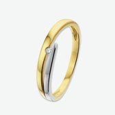 The Jewelry Collection Ring Zirkonia - Bicolor Goud