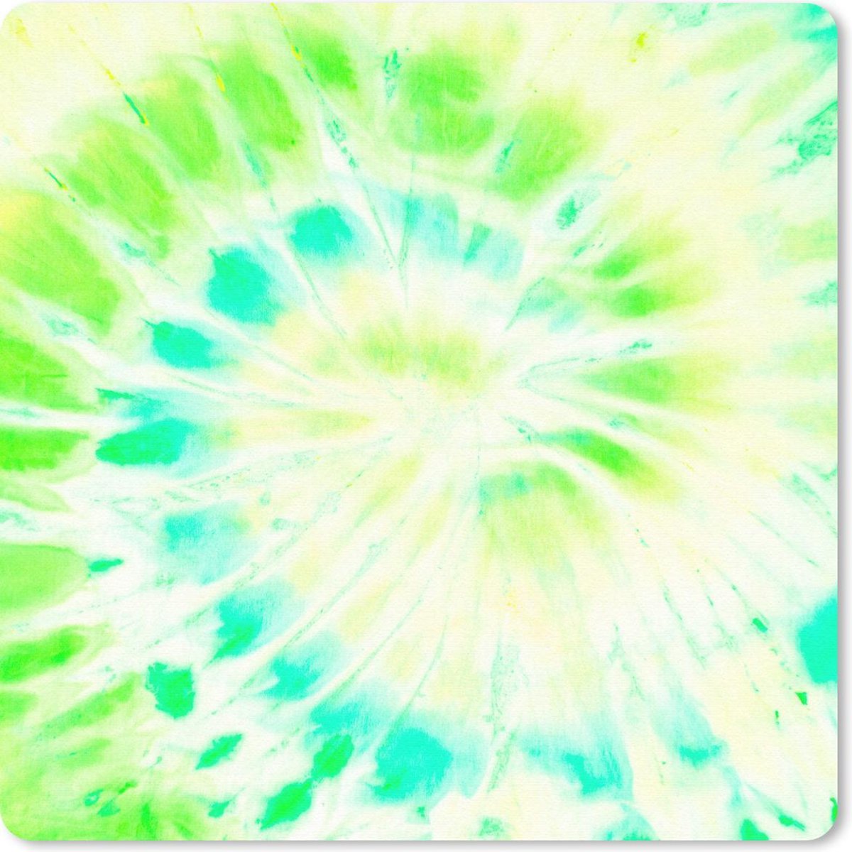 Muismat 30x30 cm - Mousepad Zomer - Tie dye - Wit - Muismatten