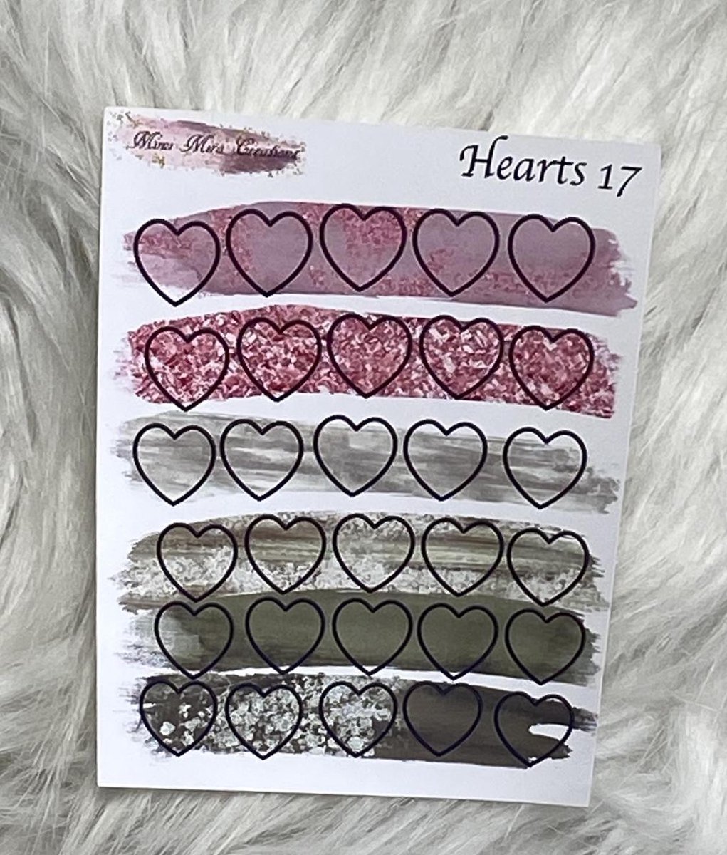 Mimi Mira Creations Functional Planner Stickers Hearts 17