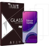 Tikawi x2 Gehard Glas 9H OnePlus 8T Hoge Weerstand Screen Protector [Anti-vingerafdruk] Beschermende film x2