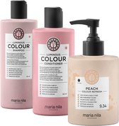 Maria Nila Luminous Colour Refresh Set Peach | Colour Refresh Peach 9.34 300 ml + Luminous Colour Shampoo 350 ml + Luminous Colour Conditioner 300 ml