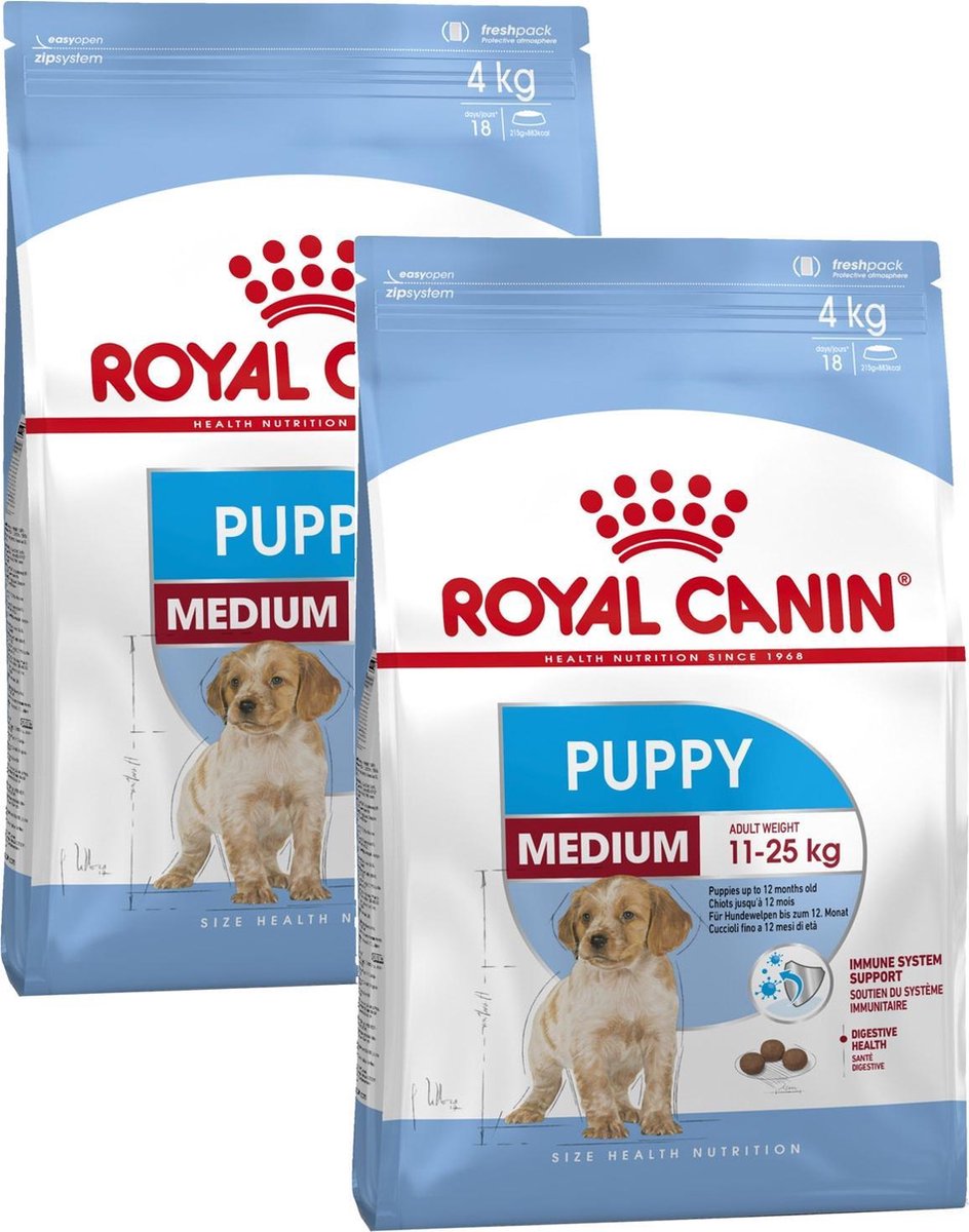 Royal Canin Medium - Puppy-Hondenvoer - 2 x 4 kg thumbnail 3
