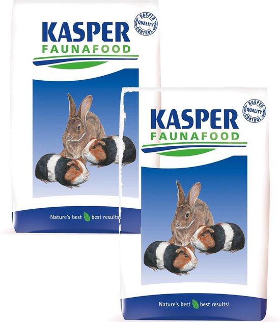 Knaagdierenvoer - kasper faunafood konijnenkorrel hobby - konijnenvoer - 2 x 20 kg