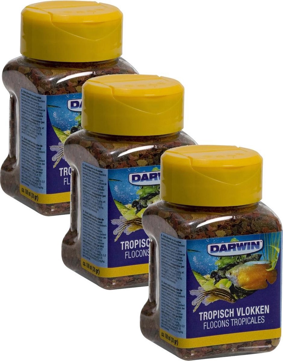 Darwin Tropisch Vlokken - Vissenvoer - 3 x 100 ml