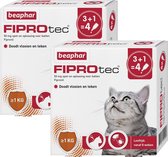 Beaphar Fiprotec Cat - Anti vlooien en tekenmiddel - 2 x 3+1 pip >1kg