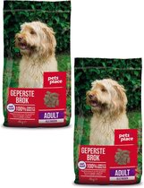 Pets Place Adult Geperste Brokken - Gevogelte&Vlees - Hondenvoer - 2 x 4 kg