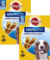 Pedigree Dentastix Multi-Pack Medium - Hondensnacks - 2 x 56 stuks