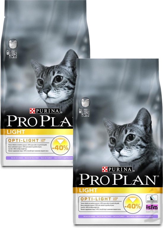 Pro Plan Cat Light Kalkoen&Rijst - Kattenvoer - 2 x 1.5 kg