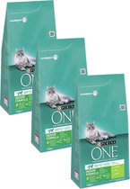 Purina One Indoor Formula Turkey - Aliments pour chats - 3 x 1,5 kg