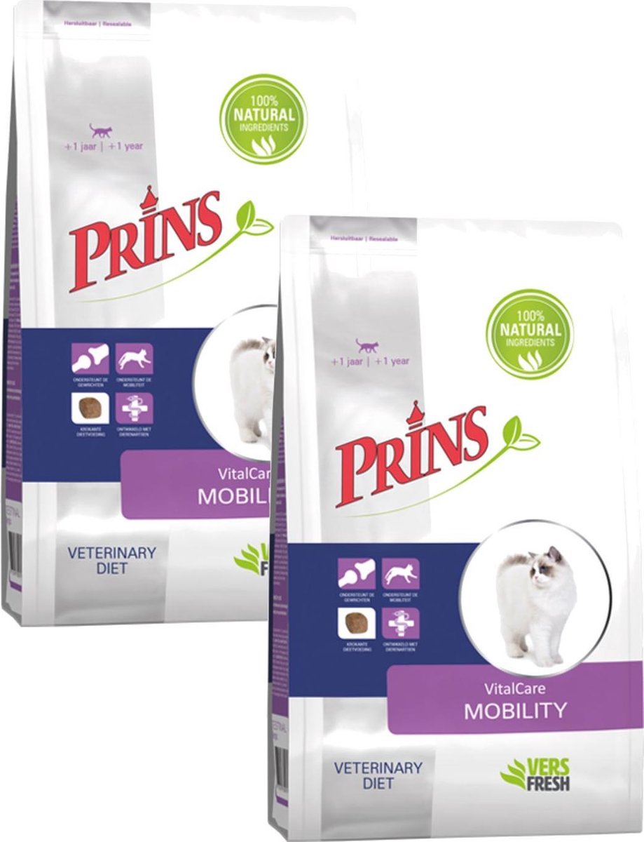 Prins Vitalcare Diet Mobility Gevogelte – Kattenvoer – 2 x 1.5 kg