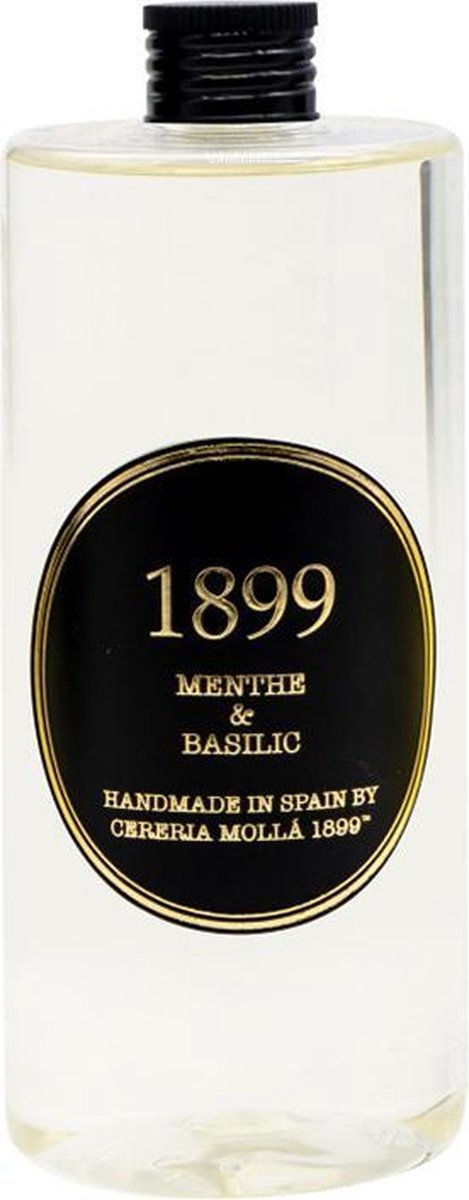 Cereria Mollà 1899 Refill Navulling 500ml Menthe & Basilic Gold Edition voordeelverpakking navulpak