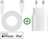 Snellader 25W met Ultimate White edition USB-C naar Lightning Kabel 1m - Geschikt voor Apple iPhone - iPad - MFi Gecertificeerd