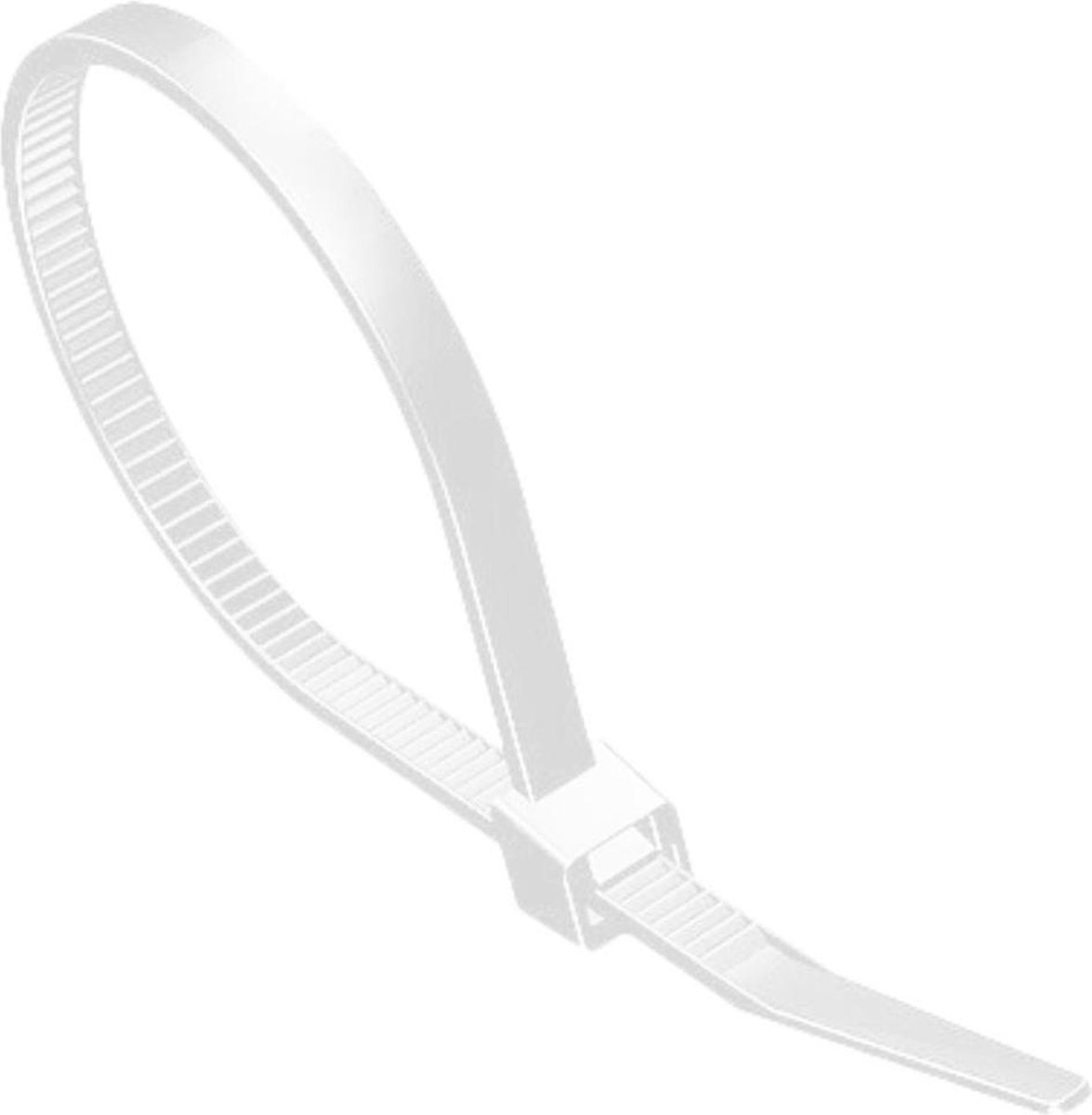 Kabelbinder - 200 x 2.5 mm - 100 stuks - Wit - Allteq