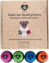 ESSENTIALS73 Honden Praat Buttons - Honden Training - 4 Stuks - Praten - Hondenspeeltje - Hond - Opneembare Knoppen - Hondentraining - Huisdier - Honden speelgoed - Intelligentie - Hondenspeelgoed