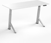 Worktrainer - YDesk - Zit sta bureau - Elektrisch - Memory display - 120x80 cm - Zilver/Wit