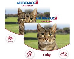 Milbemax Milbemax Kat - Anti wormenmiddel - 2 x 2 tab 2-8kg