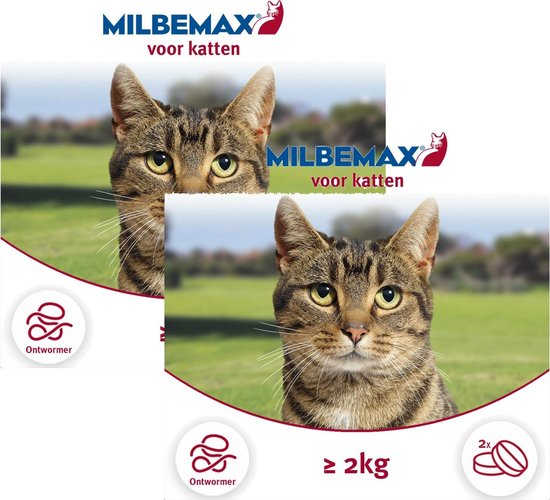 Elanco Milbemax Kat - Anti wormenmiddel - 2 x 2 tab 2-8kg - Milbemax