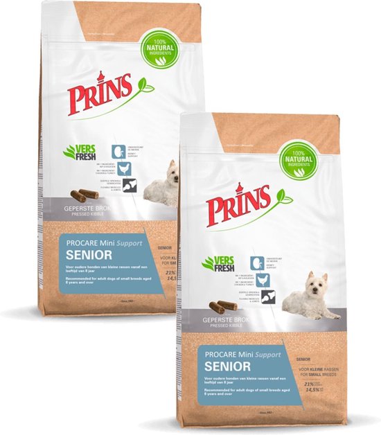 Prins Procare Hondenvoer Senior Mini - Kleine Oude Hond - 2 St à 3 kg |  bol.com