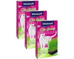 Vitakraft Cat Gras - Kattensnack - Natuur - 3 x 120 g