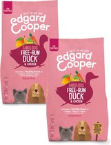 Edgard & Cooper Verse Scharreleend & kip Brok - Voor puppy’s - Hondenvoer - 2 x 2.5kg