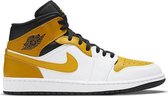 Nike Air Jordan 1 Mid, White/University Gold-Black, 554724 170, EUR 42